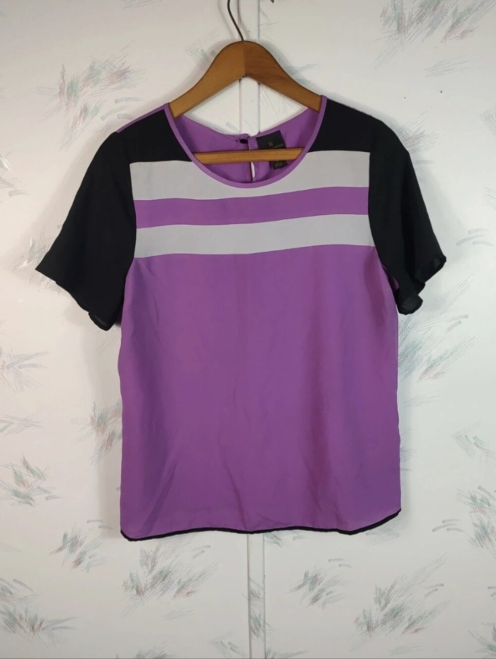 Worthington Purple Short Sleeve Top M
